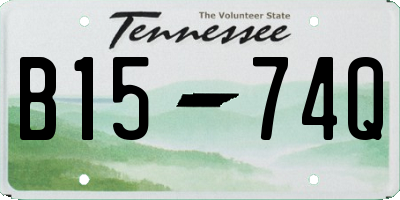 TN license plate B1574Q