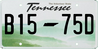 TN license plate B1575D