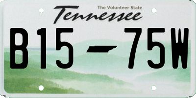 TN license plate B1575W