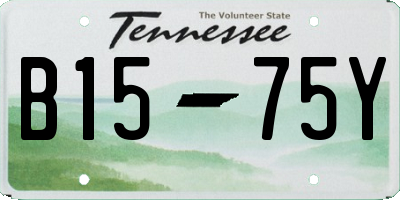 TN license plate B1575Y