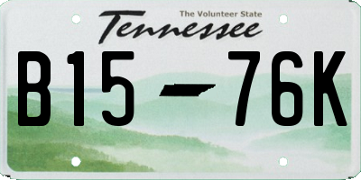 TN license plate B1576K
