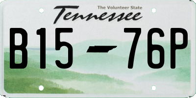 TN license plate B1576P