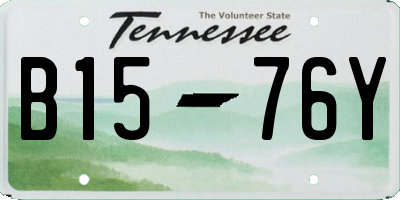 TN license plate B1576Y