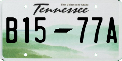 TN license plate B1577A
