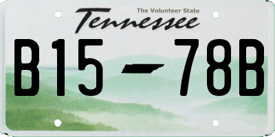TN license plate B1578B
