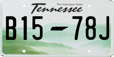 TN license plate B1578J