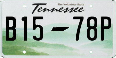 TN license plate B1578P
