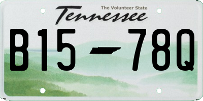 TN license plate B1578Q