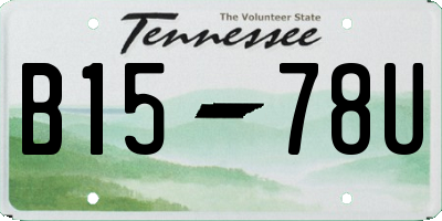 TN license plate B1578U