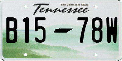TN license plate B1578W