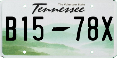 TN license plate B1578X