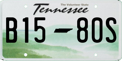 TN license plate B1580S