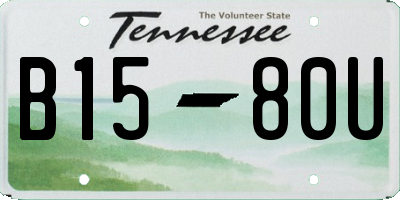 TN license plate B1580U