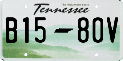 TN license plate B1580V