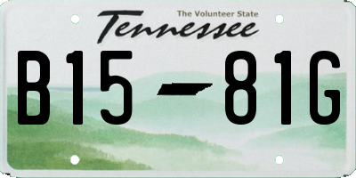 TN license plate B1581G