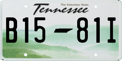 TN license plate B1581I