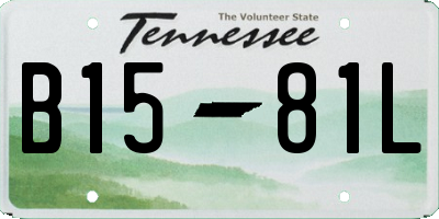 TN license plate B1581L