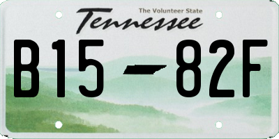 TN license plate B1582F