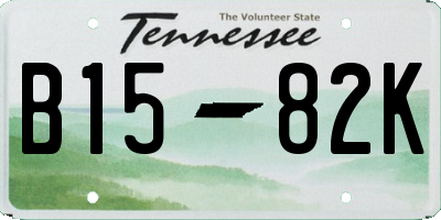 TN license plate B1582K