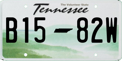 TN license plate B1582W