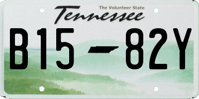 TN license plate B1582Y