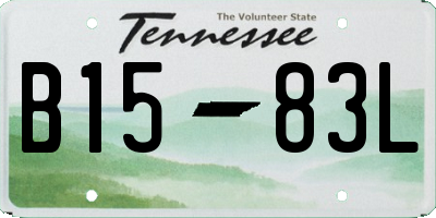 TN license plate B1583L
