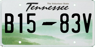 TN license plate B1583V