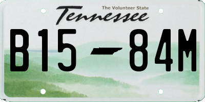 TN license plate B1584M