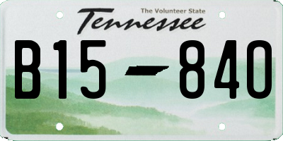 TN license plate B1584O