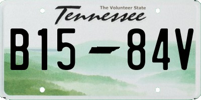 TN license plate B1584V