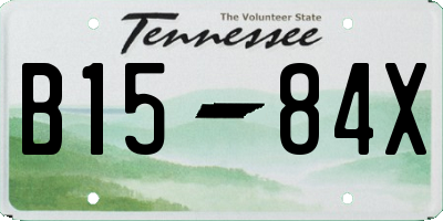 TN license plate B1584X