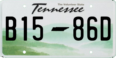 TN license plate B1586D