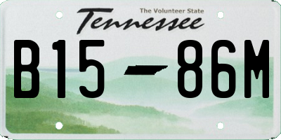TN license plate B1586M
