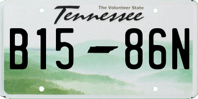 TN license plate B1586N