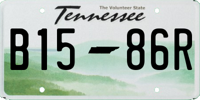 TN license plate B1586R