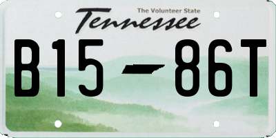TN license plate B1586T