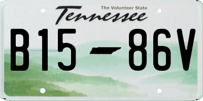 TN license plate B1586V