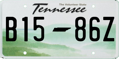 TN license plate B1586Z