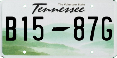 TN license plate B1587G
