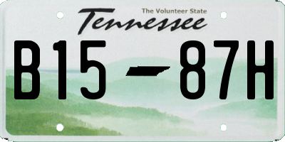 TN license plate B1587H