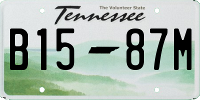 TN license plate B1587M