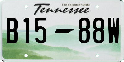 TN license plate B1588W