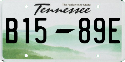 TN license plate B1589E
