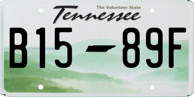 TN license plate B1589F