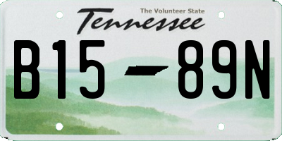 TN license plate B1589N