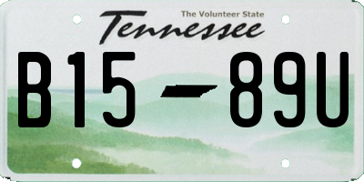 TN license plate B1589U