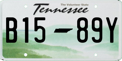 TN license plate B1589Y