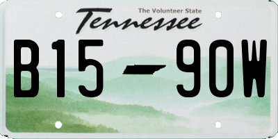 TN license plate B1590W