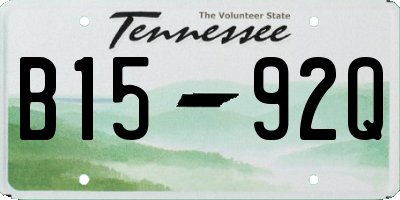 TN license plate B1592Q
