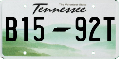 TN license plate B1592T